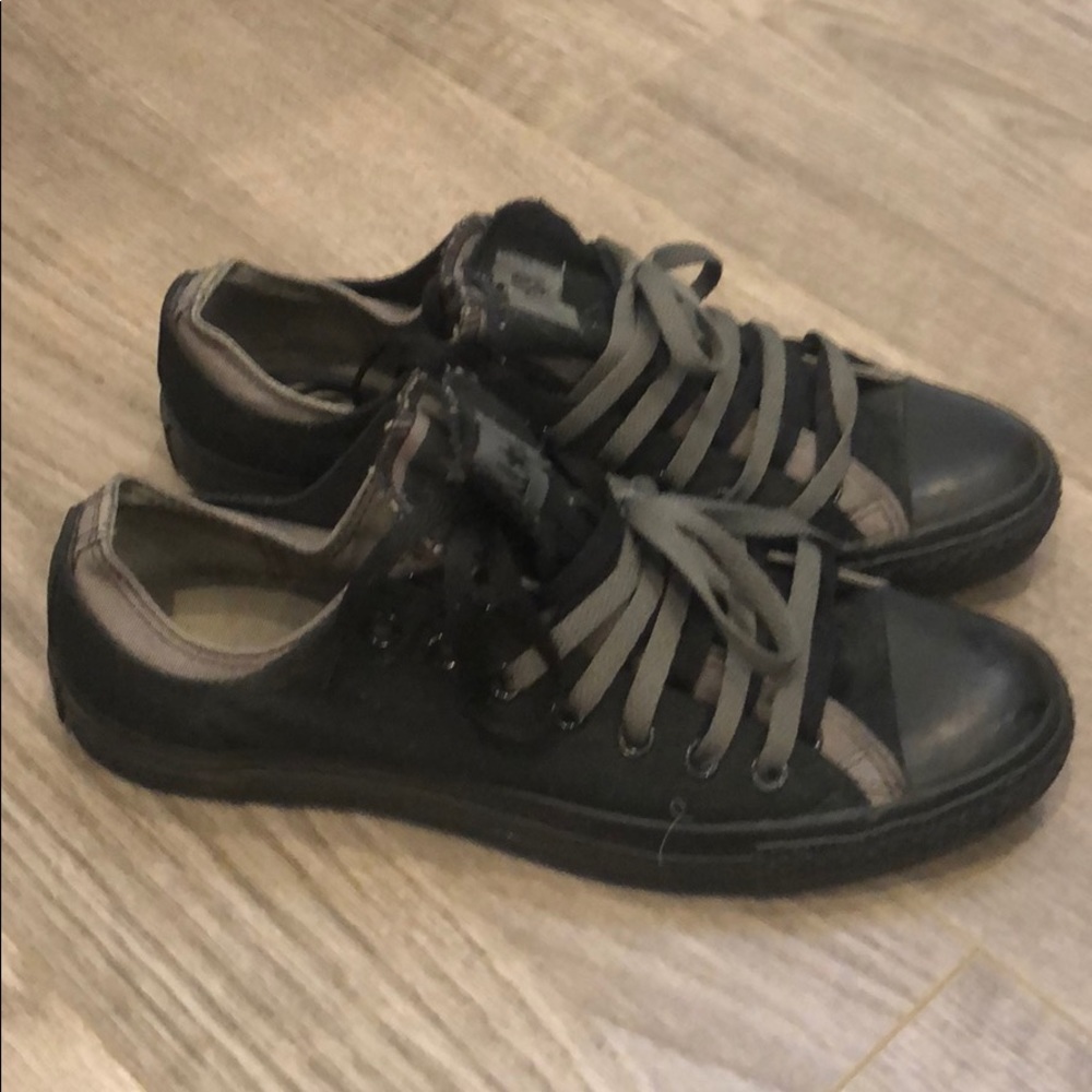 Two tone double lace Converse